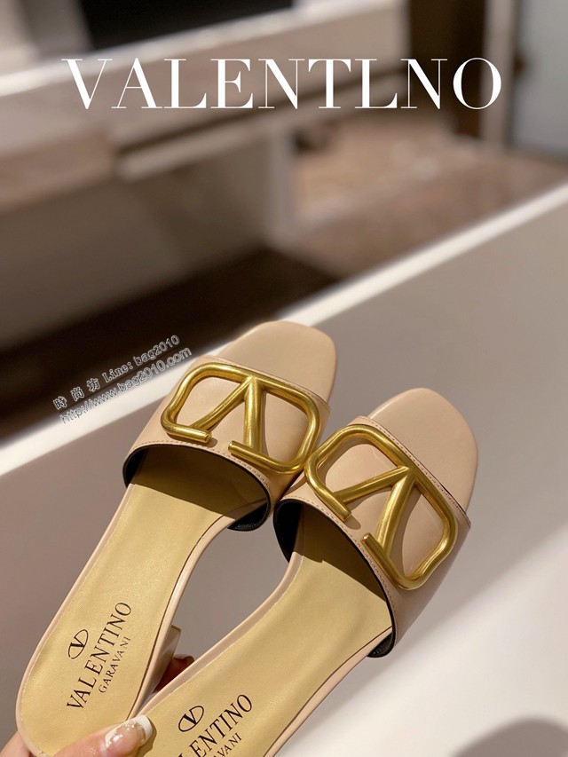Valentino專櫃原版華倫天奴春夏新款女士拖鞋高跟涼拖鞋 dx2956